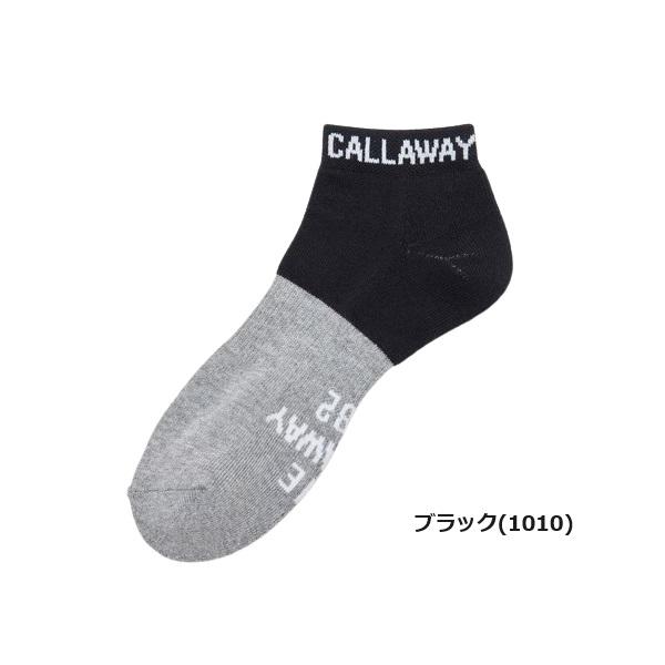 キャロウェイ ゴルフ ソックス バイカラーアンクルソックス メンズ Callaway Golf C24293102【メール便配送】【2024年秋冬モデル】 | Callaway | 01