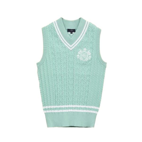 キャロウェイ ゴルフ レディース Vネックケーブルニットベスト Callaway Golf C25119200 | Callaway | 14