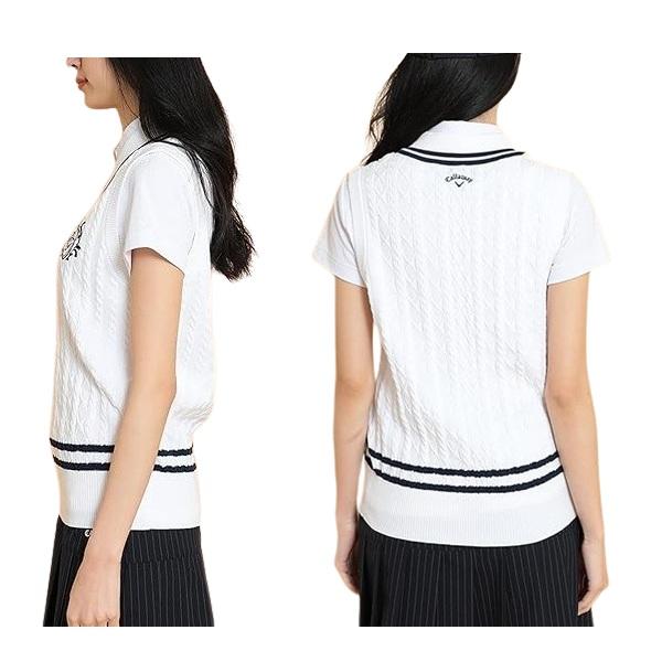 キャロウェイ ゴルフ レディース Vネックケーブルニットベスト Callaway Golf C25119200 | Callaway | 07