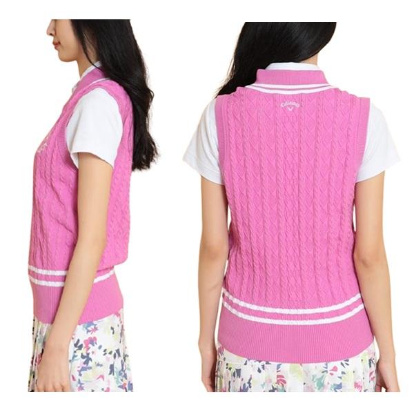キャロウェイ ゴルフ レディース Vネックケーブルニットベスト Callaway Golf C25119200 | Callaway | 09