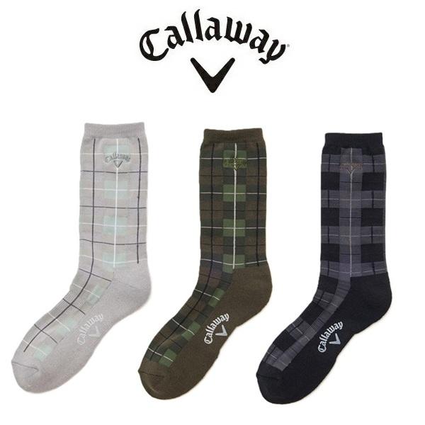 キャロウェイ ゴルフ メンズ ソックス チェック柄クルーソックス (MENS) Callaway Golf C25293108【ポスト投函配送】 | Callaway