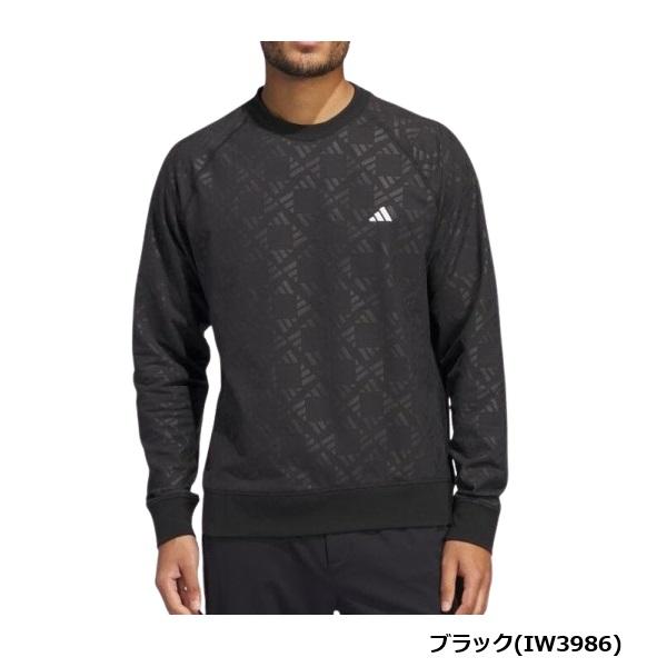 アディダス ゴルフ クルーネック エンボスプリント ラグランスリーブ長袖スゥエット メンズ adidas GOLF JTX63 | adidas | 01