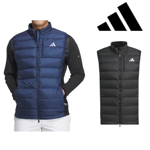アディダス ゴルフ WIND.RDY チェストポケット付き フルジップ ダウンベスト メンズ adidas GOLF JTY63 | adidas