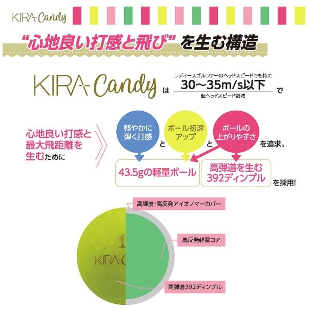 キャスコ ゴルフボール KIRA Candy ハート ボール 1パック(4個入り) レディース専用ボール Kasco | kasco | 05