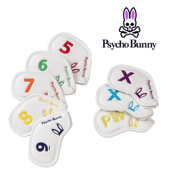 サイコバニー ゴルフ アイアンカバー ARTLOGO 8個セット Psycho Bunny PBMG3SH4 | Psycho Bunny