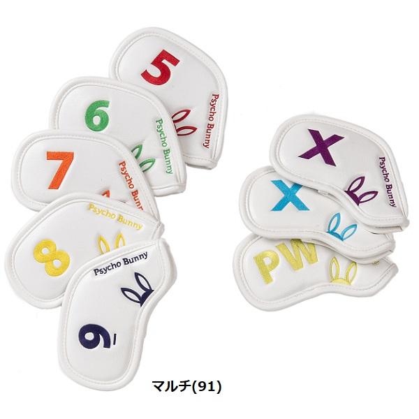 サイコバニー ゴルフ アイアンカバー ARTLOGO 8個セット Psycho Bunny PBMG3SH4 | Psycho Bunny | 01
