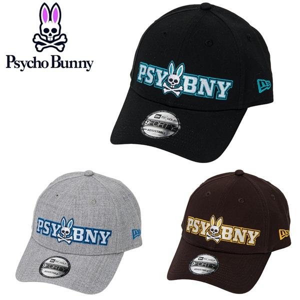 サイコバニー ゴルフ キャップ NEW ERAコラボ メンズ レディース Psycho Bunny PBMG653F | Psycho Bunny