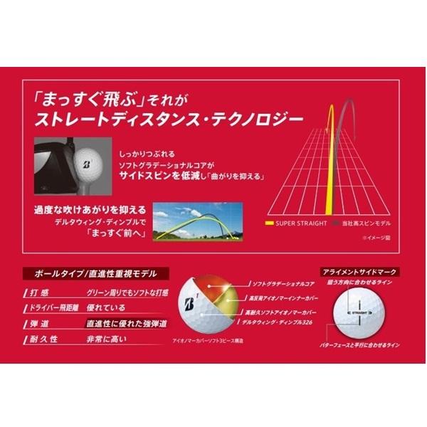 ブリヂストン ゴルフ ボール スーパーストレート 1ダース(12個入) 2025発売 BRIDGESTONE GOLF SUPER STRAIGHT | BRIDGESTONE GOLF | 04