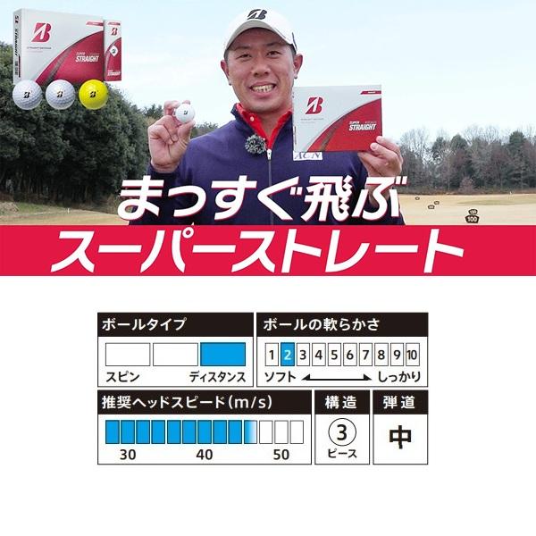 ブリヂストン ゴルフ ボール スーパーストレート 1ダース(12個入) 2025発売 BRIDGESTONE GOLF SUPER STRAIGHT | BRIDGESTONE GOLF | 05