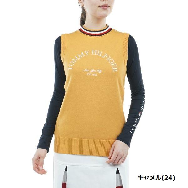 トミーヒルフィガー ゴルフ レディース 衿トリコ ニットベスト TOMMY HILFIGER GOLF THLA257 秋冬モデル | TOMMY HILFIGER GOLF | 02