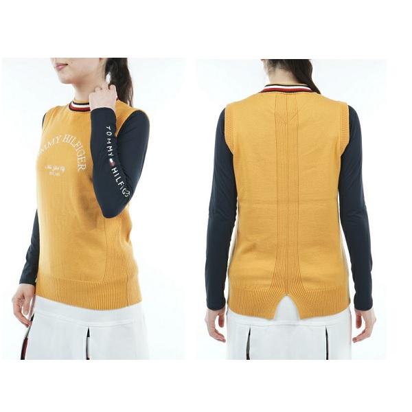 トミーヒルフィガー ゴルフ レディース 衿トリコ ニットベスト TOMMY HILFIGER GOLF THLA257 秋冬モデル | TOMMY HILFIGER GOLF | 06