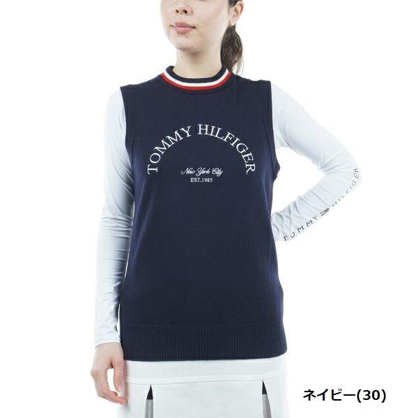 トミーヒルフィガー ゴルフ レディース 衿トリコ ニットベスト TOMMY HILFIGER GOLF THLA257 秋冬モデル | TOMMY HILFIGER GOLF | 03