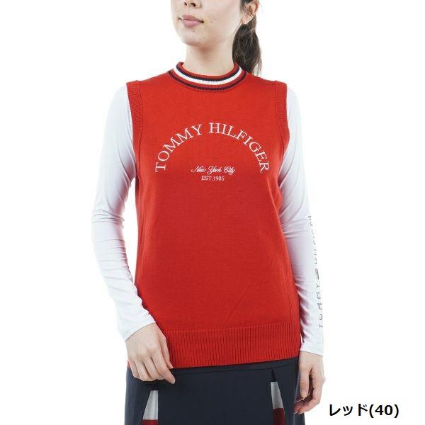 トミーヒルフィガー ゴルフ レディース 衿トリコ ニットベスト TOMMY HILFIGER GOLF THLA257 秋冬モデル | TOMMY HILFIGER GOLF | 04