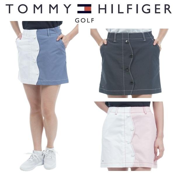 トミーヒルフィガー ゴルフ レディース シャンブレー フロントボタンスカート TOMMY HILFIGER THLA307 | TOMMY HILFIGER GOLF