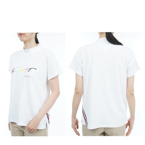 トミーヒルフィガー ゴルフ レディース マルチカラーロゴ モックネックシャツ TOMMY HILFIGER THLA326 | TOMMY HILFIGER GOLF | 06