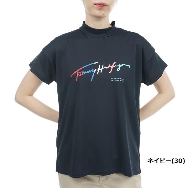 トミーヒルフィガー ゴルフ レディース マルチカラーロゴ モックネックシャツ TOMMY HILFIGER THLA326 | TOMMY HILFIGER GOLF | 02