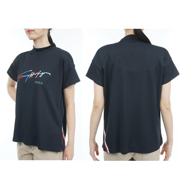 トミーヒルフィガー ゴルフ レディース マルチカラーロゴ モックネックシャツ TOMMY HILFIGER THLA326 | TOMMY HILFIGER GOLF | 07