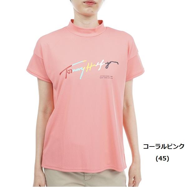 トミーヒルフィガー ゴルフ レディース マルチカラーロゴ モックネックシャツ TOMMY HILFIGER THLA326 | TOMMY HILFIGER GOLF | 03