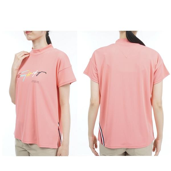 トミーヒルフィガー ゴルフ レディース マルチカラーロゴ モックネックシャツ TOMMY HILFIGER THLA326 | TOMMY HILFIGER GOLF | 08