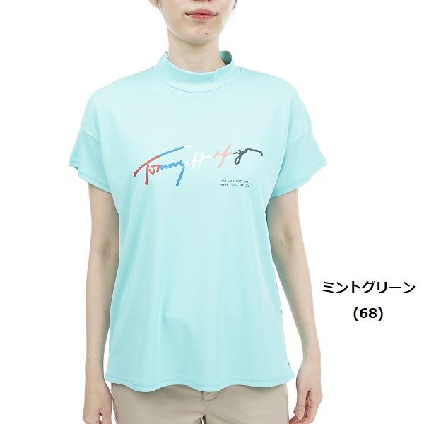 トミーヒルフィガー ゴルフ レディース マルチカラーロゴ モックネックシャツ TOMMY HILFIGER THLA326 | TOMMY HILFIGER GOLF | 04