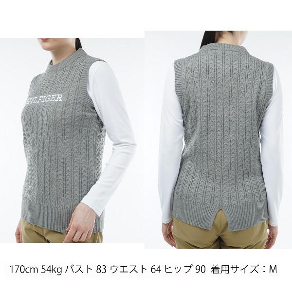 トミーヒルフィガー ゴルフ レディース ケーブルボトルネック ベスト TOMMY HILFIGER GOLF THLA348 | TOMMY HILFIGER GOLF | 04