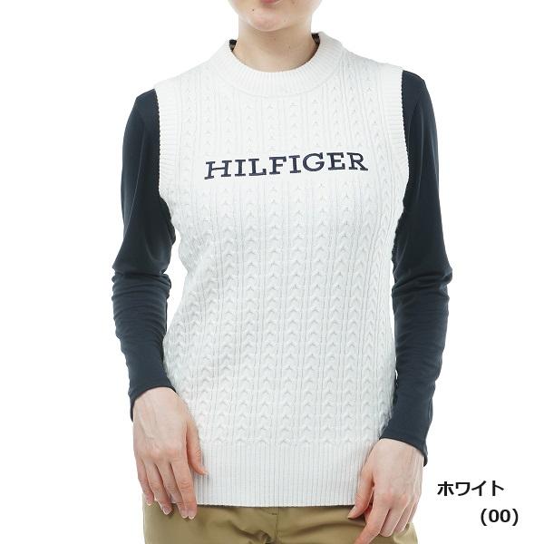 トミーヒルフィガー ゴルフ レディース ケーブルボトルネック ベスト TOMMY HILFIGER GOLF THLA348 | TOMMY HILFIGER GOLF | 01