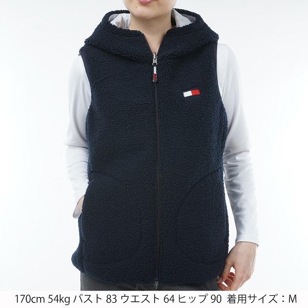 トミーヒルフィガー ゴルフ レディース リバーシブルボア フリースベスト TOMMY HILFIGER GOLF THLA374 2023年秋冬モデル | TOMMY HILFIGER GOLF | 02