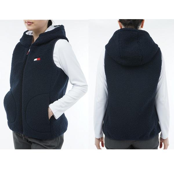 トミーヒルフィガー ゴルフ レディース リバーシブルボア フリースベスト TOMMY HILFIGER GOLF THLA374 2023年秋冬モデル | TOMMY HILFIGER GOLF | 03