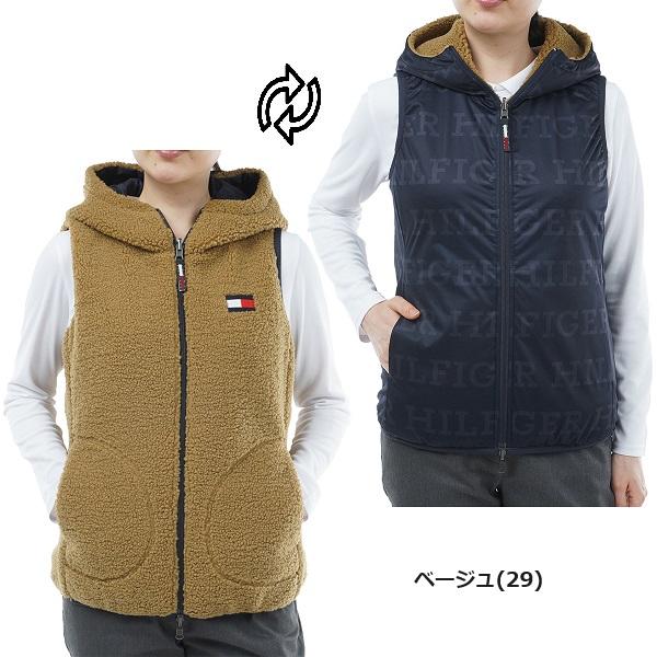 トミーヒルフィガー ゴルフ レディース リバーシブルボア フリースベスト TOMMY HILFIGER GOLF THLA374 2023年秋冬モデル | TOMMY HILFIGER GOLF | 06