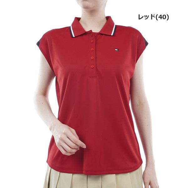 トミーヒルフィガー ゴルフ レディース トリコロール フレンチスリーブシャツ TOMMY HILFIGER GOLF THLA409 2024年春夏モデル｜spiralgolf2018｜06