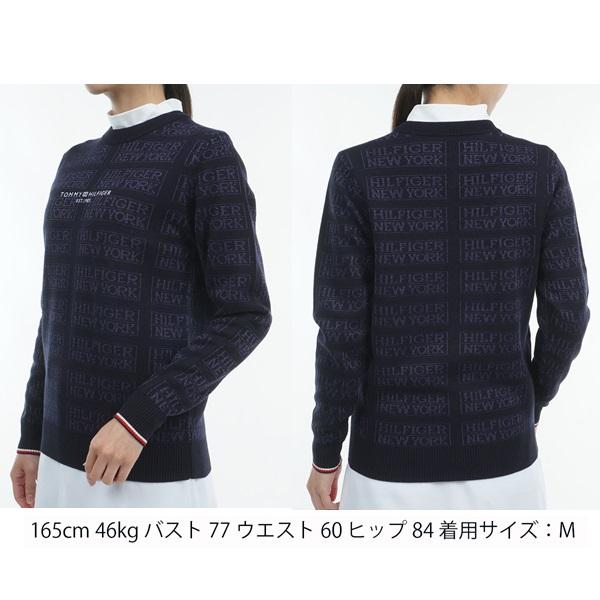 トミーヒルフィガー ゴルフ レディースモノグラムジャカード クル−ネックセ−タ− TOMMY HILFIGER GOLF THLA466 秋冬モデル | TOMMY HILFIGER GOLF | 10