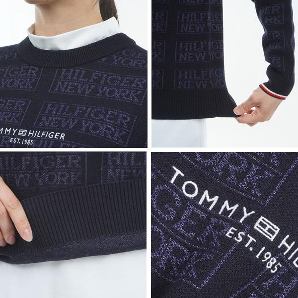 トミーヒルフィガー ゴルフ レディースモノグラムジャカード クル−ネックセ−タ− TOMMY HILFIGER GOLF THLA466 秋冬モデル | TOMMY HILFIGER GOLF | 12