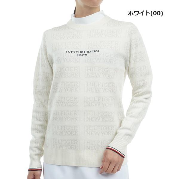 トミーヒルフィガー ゴルフ レディースモノグラムジャカード クル−ネックセ−タ− TOMMY HILFIGER GOLF THLA466 2024年秋冬モデル | TOMMY HILFIGER GOLF | 01