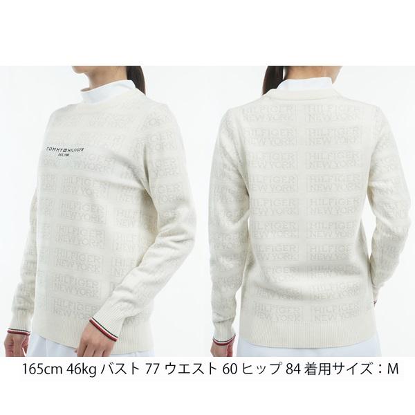 トミーヒルフィガー ゴルフ レディースモノグラムジャカード クル−ネックセ−タ− TOMMY HILFIGER GOLF THLA466 秋冬モデル | TOMMY HILFIGER GOLF | 06