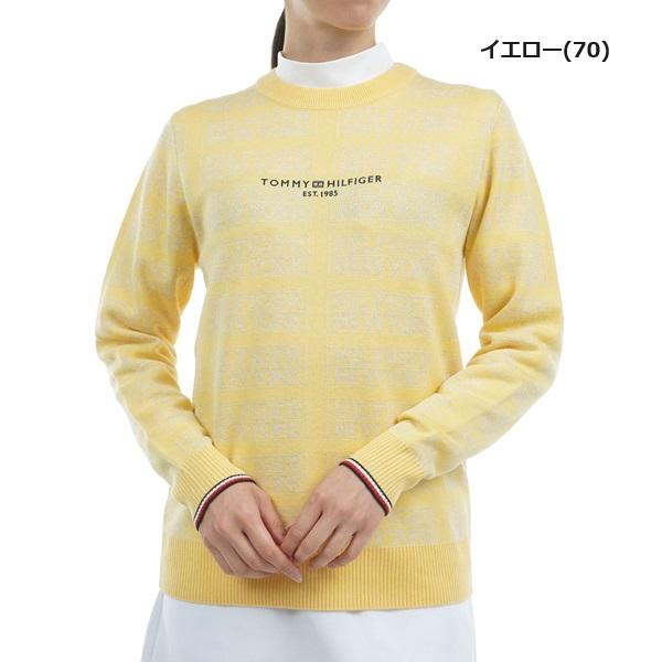 トミーヒルフィガー ゴルフ レディースモノグラムジャカード クル−ネックセ−タ− TOMMY HILFIGER GOLF THLA466 2024年秋冬モデル | TOMMY HILFIGER GOLF | 05