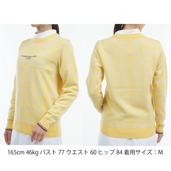 トミーヒルフィガー ゴルフ レディースモノグラムジャカード クル−ネックセ−タ− TOMMY HILFIGER GOLF THLA466 2024年秋冬モデル | TOMMY HILFIGER GOLF | 09
