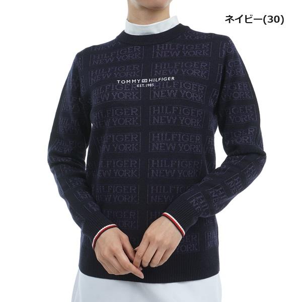 トミーヒルフィガー ゴルフ レディースモノグラムジャカード クル−ネックセ−タ− TOMMY HILFIGER GOLF THLA466 2024年秋冬モデル | TOMMY HILFIGER GOLF | 03