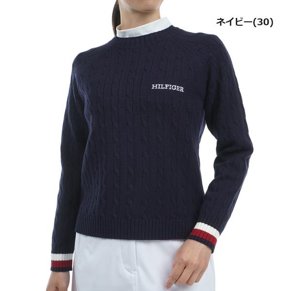 トミーヒルフィガー ゴルフ レディースケ−ブル クル−ネックセーター TOMMY HILFIGER GOLF THLA478 2024年秋冬モデル | TOMMY HILFIGER GOLF | 02