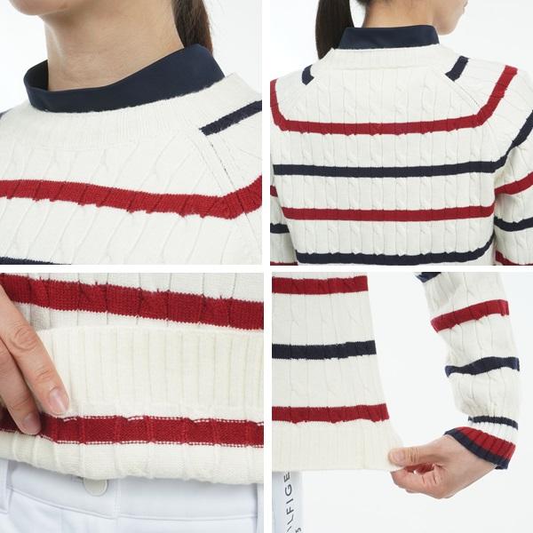 トミーヒルフィガー ゴルフ レディースケ−ブル クル−ネックセーター TOMMY HILFIGER GOLF THLA478 2024年秋冬モデル | TOMMY HILFIGER GOLF | 08