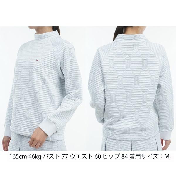 トミーヒルフィガー ゴルフ レディース スケルトンフラッグ キルトジャカード プルオーバー TOMMY HILFIGER GOLF THLA482 秋冬モデル | TOMMY HILFIGER GOLF | 04