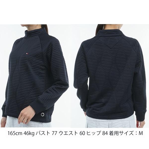 トミーヒルフィガー ゴルフ レディース スケルトンフラッグ キルトジャカード プルオーバー TOMMY HILFIGER GOLF THLA482 秋冬モデル | TOMMY HILFIGER GOLF | 05