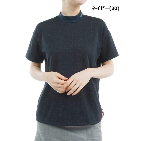 トミーヒルフィガー ゴルフレディース ジャカードリラックス 半袖モックネックシャツ TOMMY HILFIGER  THLA529 2025年春夏モデル | TOMMY HILFIGER GOLF | 02