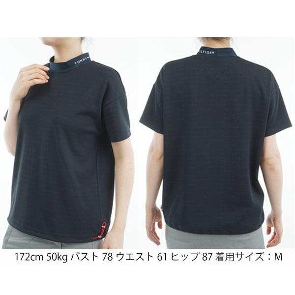 トミーヒルフィガー ゴルフレディース ジャカードリラックス 半袖モックネックシャツ TOMMY HILFIGER  THLA529 2025年春夏モデル | TOMMY HILFIGER GOLF | 06