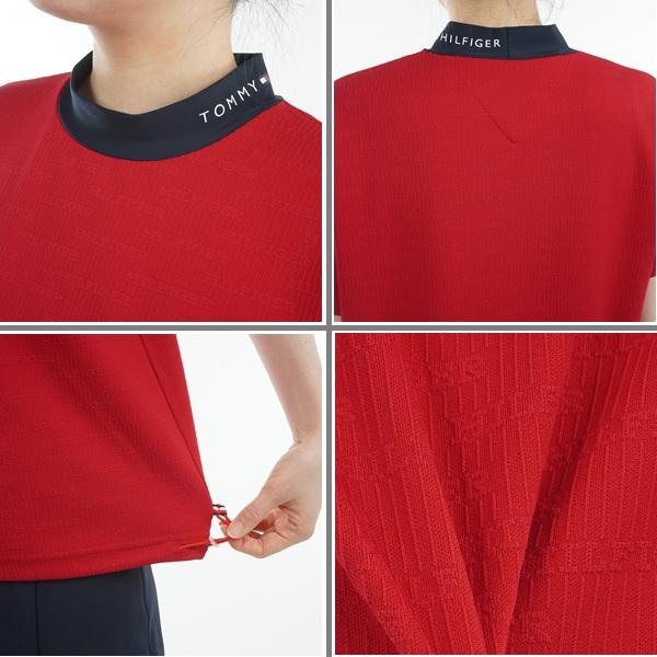 トミーヒルフィガー ゴルフレディース ジャカードリラックス 半袖モックネックシャツ TOMMY HILFIGER  THLA529 2025年春夏モデル | TOMMY HILFIGER GOLF | 09
