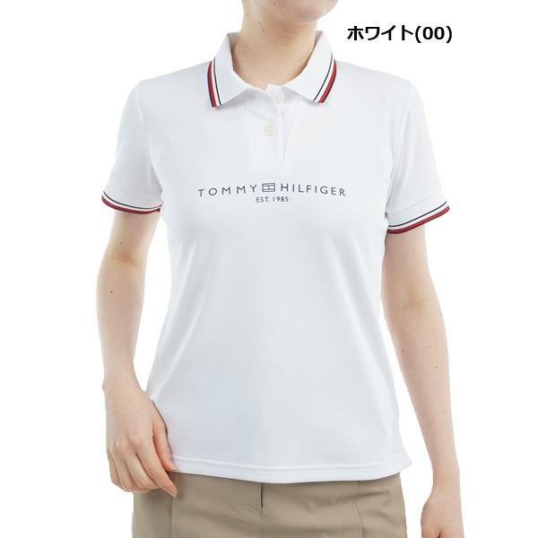トミーヒルフィガー ゴルフレディース フロントロゴ ホワイトカラー半袖ポロシャツ TOMMY HILFIGER  THLA531 2025年春夏モデル | TOMMY HILFIGER GOLF | 01