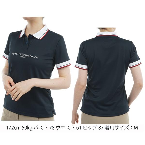 トミーヒルフィガー ゴルフレディース フロントロゴ ホワイトカラー半袖ポロシャツ TOMMY HILFIGER  THLA531 2025年春夏モデル | TOMMY HILFIGER GOLF | 08