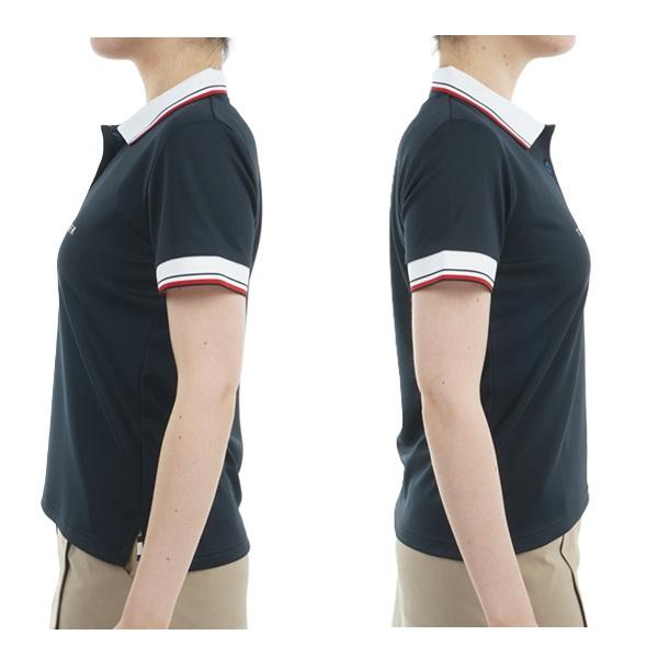 トミーヒルフィガー ゴルフレディース フロントロゴ ホワイトカラー半袖ポロシャツ TOMMY HILFIGER  THLA531 2025年春夏モデル | TOMMY HILFIGER GOLF | 09