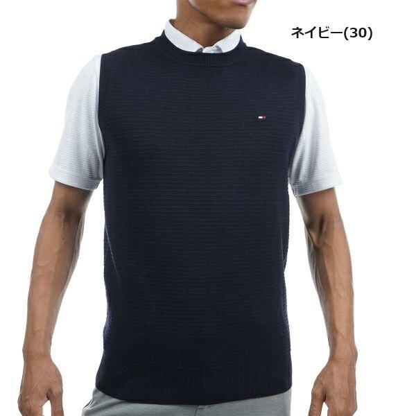 トミーヒルフィガー ゴルフ メンズ ブラインドロゴ クルーネック ニットベスト TOMMY HILFIGER GOLF THMA311 【2023年春夏モデル】 | TOMMY HILFIGER GOLF | 03