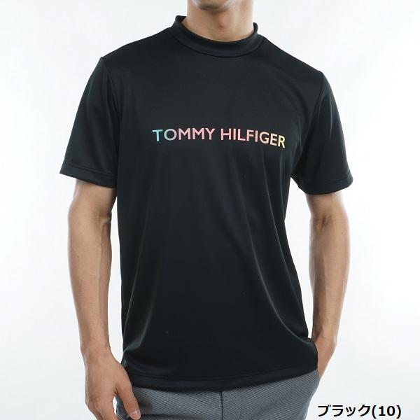 トミーヒルフィガー ゴルフ メンズ グラデーションロゴ モックネックシャツ TOMMY HILFIGER  THMA327 2023年春夏モデル｜spiralgolf2018｜02