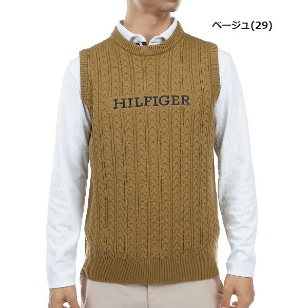トミーヒルフィガー ゴルフ メンズ ケーブルクルーネックニットベスト TOMMY HILFIGER GOLF THMA354 2023年秋冬モデル | TOMMY HILFIGER GOLF | 03